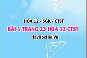 Giải bài 1 trang 23 Hóa 12 Chân trời sáng tạo SGK